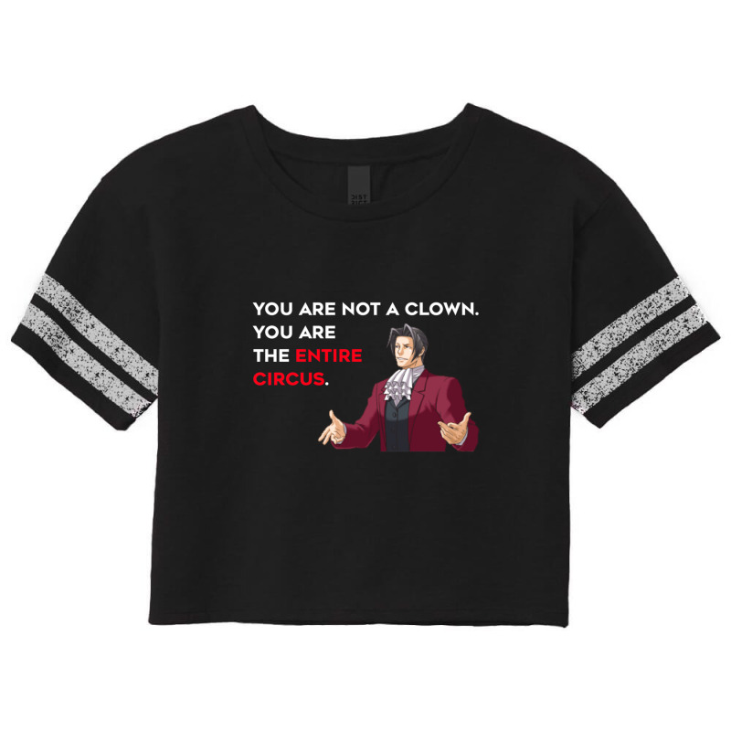 Miles Edgeworth Entire Circus Quote Scorecard Crop Tee by BrendonPatton | Artistshot