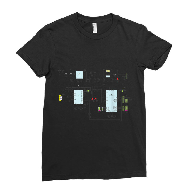 Electronic Engineer Geek Nerd Circuit Shirt Ladies Fitted T-Shirt by cm-arts | Artistshot