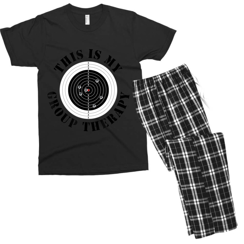 This Is My Group Therapy Gun Range Target Shooting Men's T-shirt Pajama Set | Artistshot