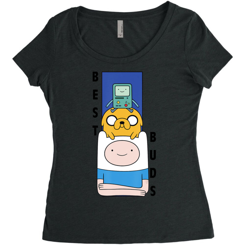 Cn Adventure Time Finn Jake Bmo Best Buds Women's Triblend Scoop T-shirt by Kanmopsuk45 | Artistshot