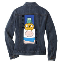 Cn Adventure Time Finn Jake Bmo Best Buds Ladies Denim Jacket | Artistshot