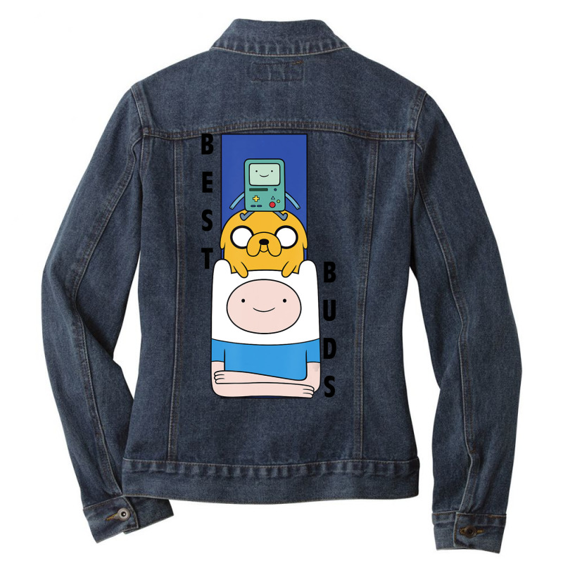 Cn Adventure Time Finn Jake Bmo Best Buds Ladies Denim Jacket by Kanmopsuk45 | Artistshot