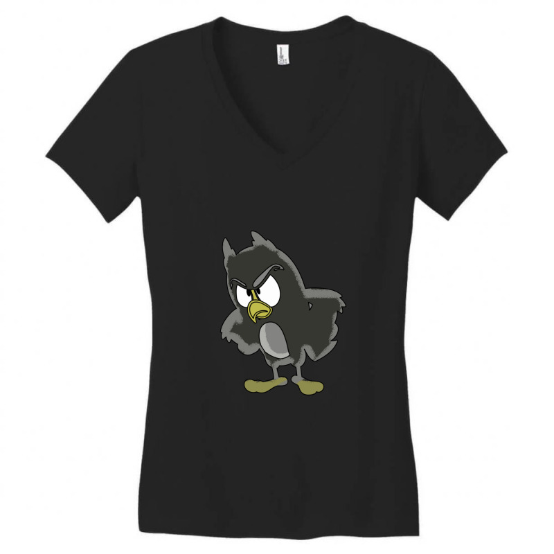 Eating Owl Cartoon Animals Causes Pandemics T-shirts Collection With C Women's V-neck T-shirt | Artistshot