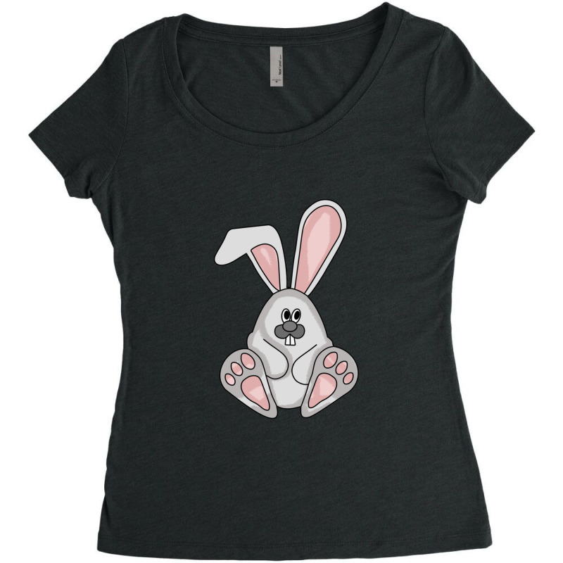 Eating Rabbit Cartoon Animals Causes Pandemics T-shirts Collection Wit Women's Triblend Scoop T-shirt | Artistshot