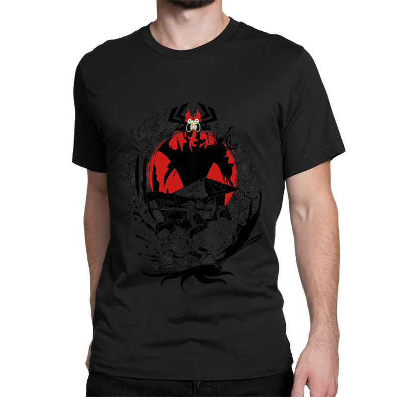 Cn Samurai Jack Aku Red Collage Classic T-shirt by cm-arts | Artistshot