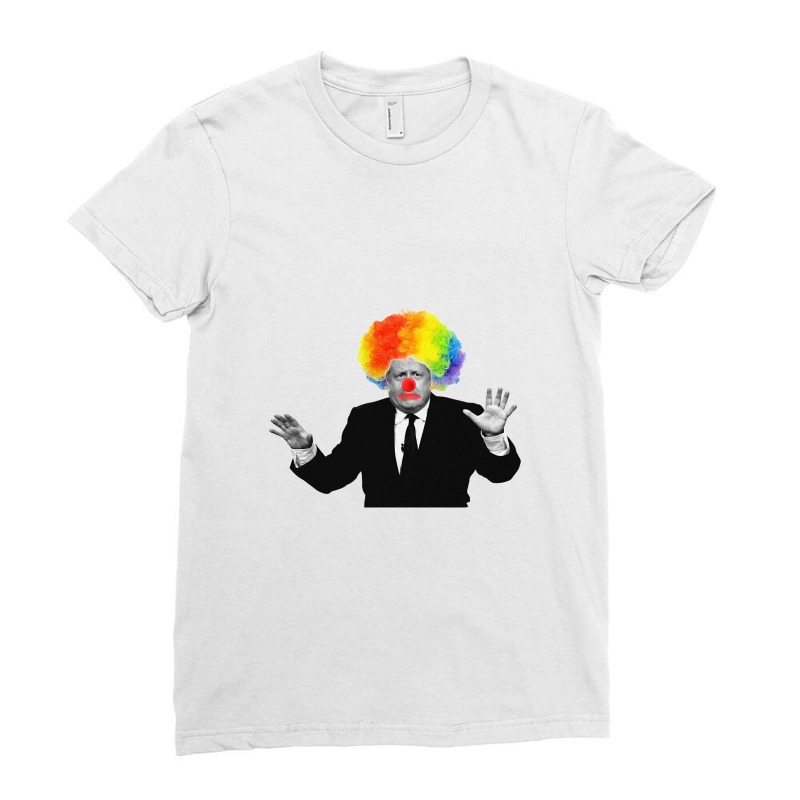 Boris Johnson Clown Ladies Fitted T-Shirt by clairdoodle | Artistshot