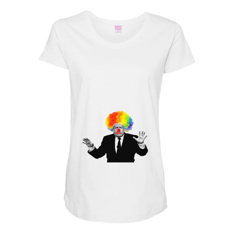 Boris Johnson Clown Maternity Scoop Neck T-shirt by clairdoodle | Artistshot