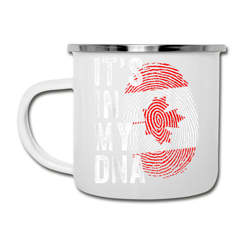 Canada It's In My Dna Cute Canadian Flag Fingerprint Flag Camper Cup by Color | Artistshot