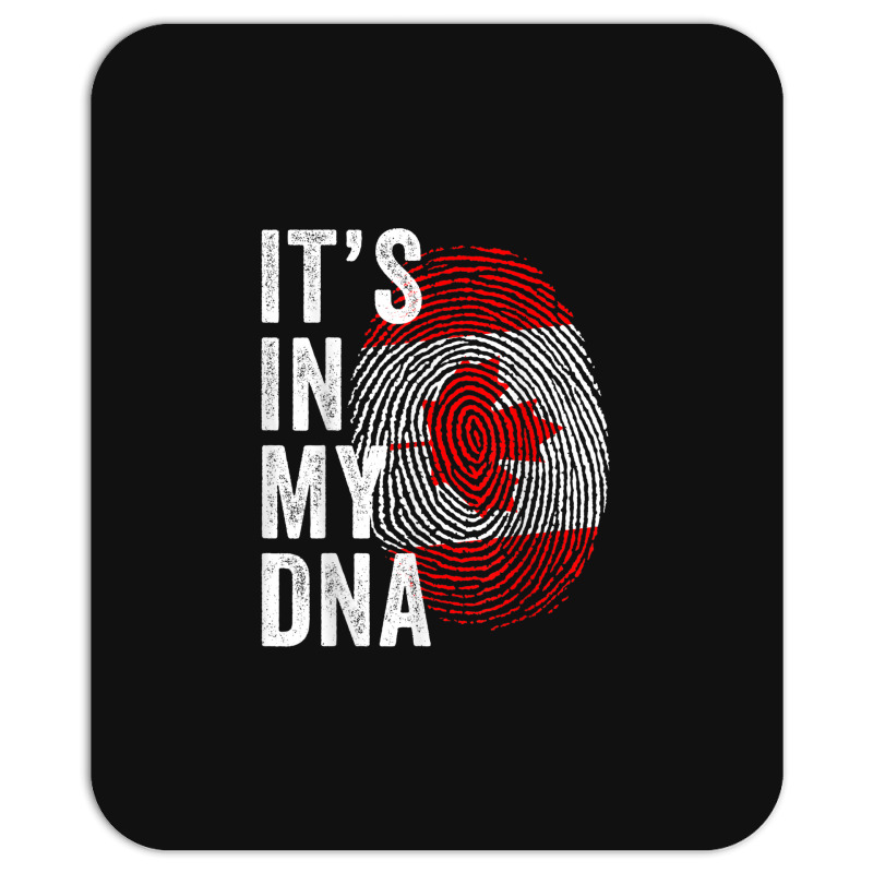 Canada It's In My Dna Cute Canadian Flag Fingerprint Flag Mousepad by Color | Artistshot