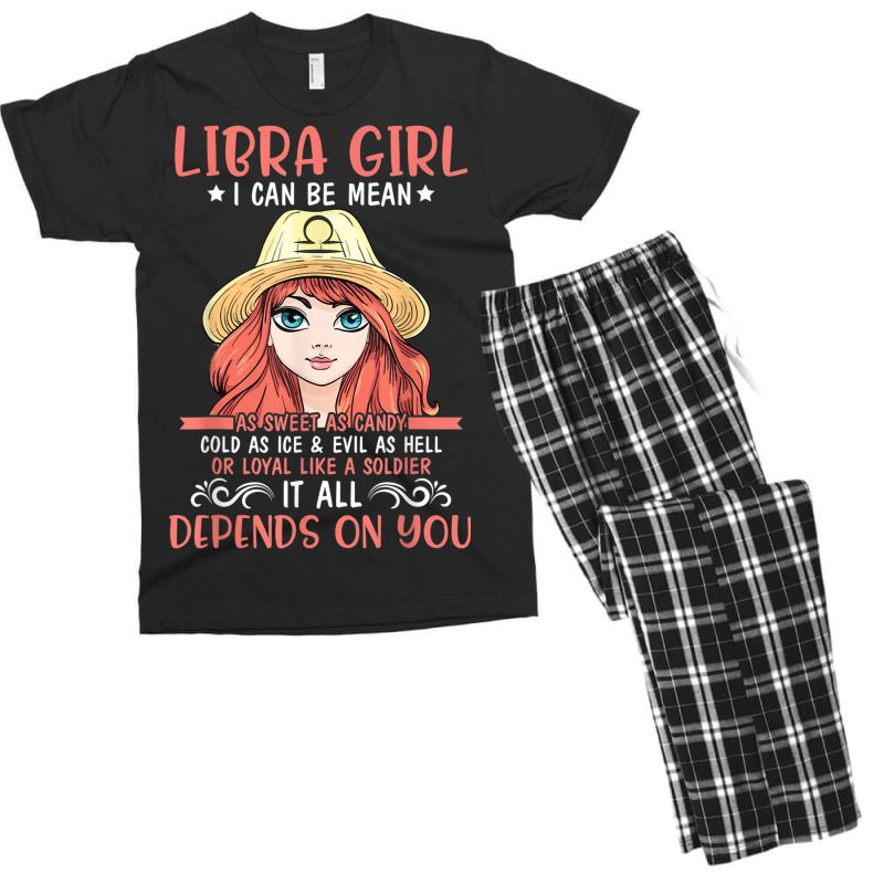 Libra Girl Sweet Candy Cold Ice Evil As Hell Loyal Soldier Men's T-shirt Pajama Set | Artistshot