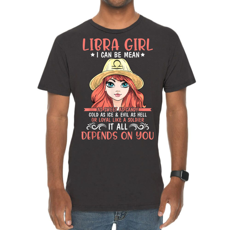 Libra Girl Sweet Candy Cold Ice Evil As Hell Loyal Soldier Vintage T-shirt | Artistshot