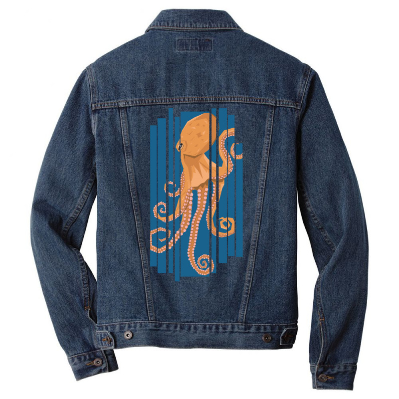 Octopus Illustration T Shirt Men Denim Jacket | Artistshot