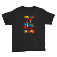 This Boy Loves Trains Locomotives And Wagon! Kid Boys Train Youth Tee | Artistshot