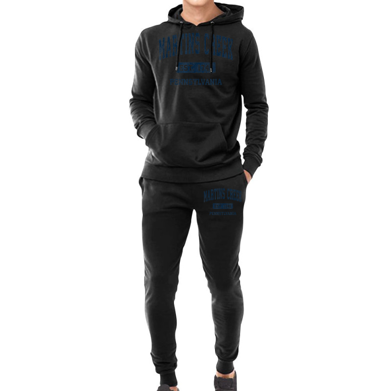 Martins Creek Pennsylvania Pa Vintage Athletic Sports Design Hoodie & Jogger Set | Artistshot