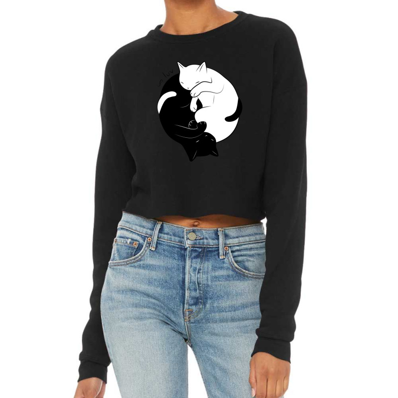 Eternal Cat Love 1 Cropped Sweater by KennethSteele | Artistshot