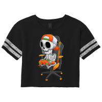 Halloween Skeleton Gamer Video Gaming Boys Men Kids Teens Scorecard Crop Tee | Artistshot