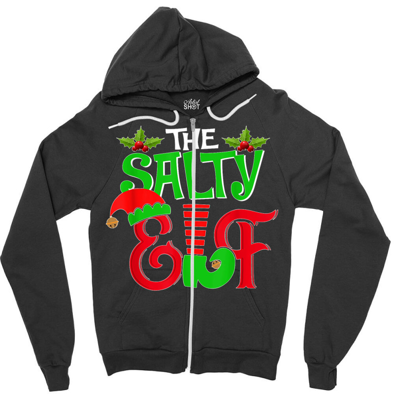 The Salty Elf Family Matching Group Christmas Funny Zipper Hoodie | Artistshot