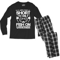 Angler Das Leben Ist Zu Kurz Um Nur Am Wochenende Men's Long Sleeve Pajama Set | Artistshot