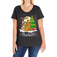 Christmas Pajama Cocker Spaniel Tree Xmas Dog Dad Mom T Shirt Ladies Curvy T-shirt | Artistshot