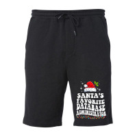 Funny Santa's Favorite Database Administrator Christmas Fleece Short | Artistshot