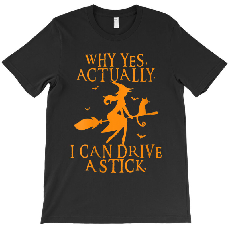 Womens Why Yes Actually I Can Drive A Stick Halloween V Neck T-shirt | Artistshot