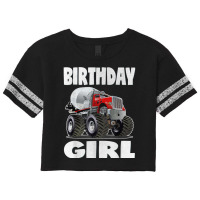 Birthday Girl Monster Cement Truck Retro Work Trucks T Shirt Scorecard Crop Tee | Artistshot