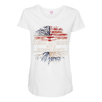 American Grown With Finnish Roots T Shirt Vintage Maternity Scoop Neck T-shirt | Artistshot