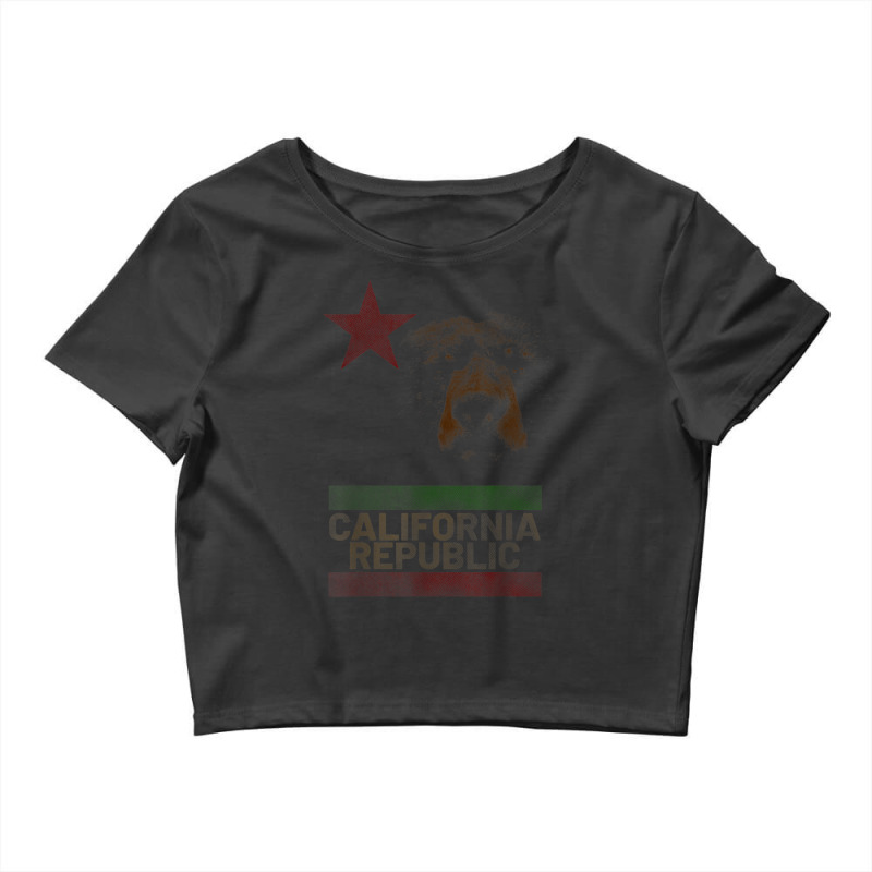 California Republic Bear Monarch Flag Proud Patriotic Crop Top by Fashlaza | Artistshot