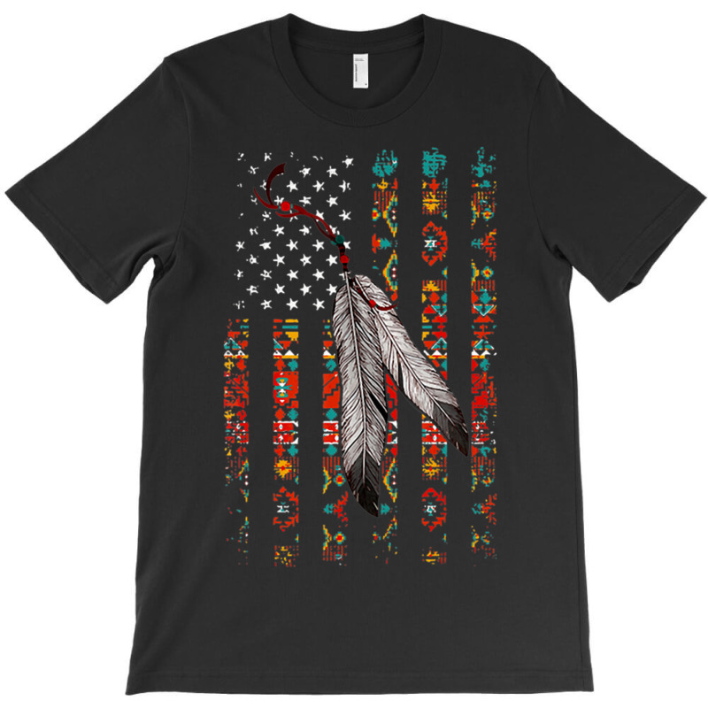 Native American Pride Flag Feather T-shirt | Artistshot