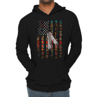 Native American Pride Flag Feather Lightweight Hoodie | Artistshot