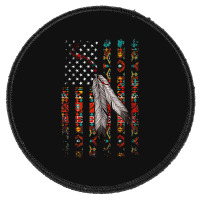 Native American Pride Flag Feather Round Patch | Artistshot