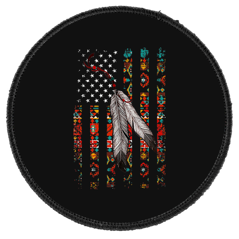 Native American Pride Flag Feather Round Patch | Artistshot