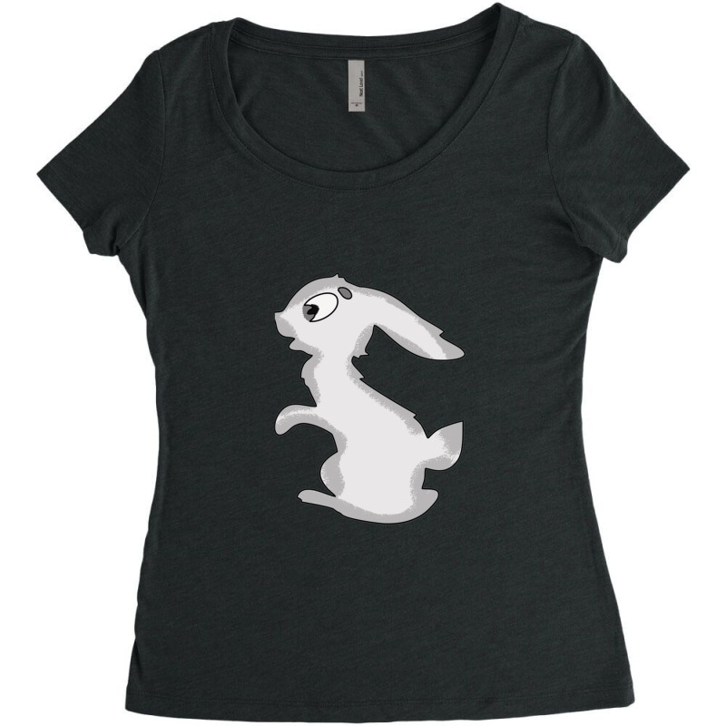 Eating Rabbit Cartoon Animals Causes Pandemics T-shirts Collection Wit Women's Triblend Scoop T-shirt | Artistshot