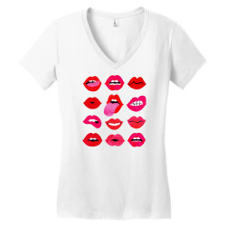 lips of love Women's V-Neck T-Shirt | Artistshot
