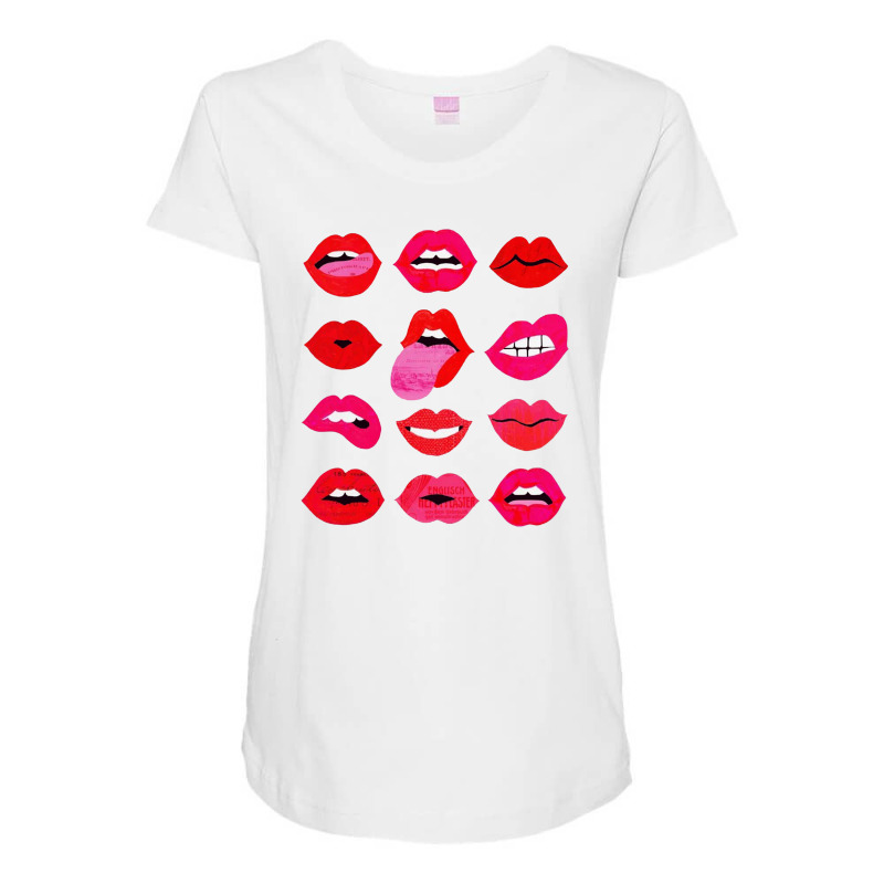 Lips Of Love Maternity Scoop Neck T-shirt | Artistshot