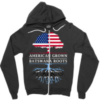 American Grown With Batswana Roots   Botswana T Shirt Zipper Hoodie | Artistshot