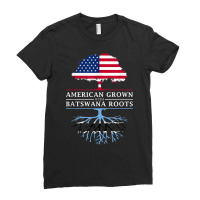 American Grown With Batswana Roots   Botswana T Shirt Ladies Fitted T-shirt | Artistshot