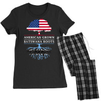 American Grown With Batswana Roots   Botswana T Shirt Women's Pajamas Set | Artistshot