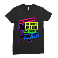 Track And Field Girl Power Shot Put Thrower Ladies Fitted T-shirt | Artistshot