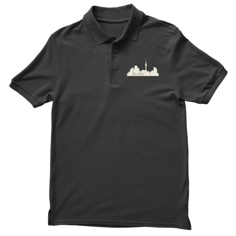 Auckland, New Zealand City Skyline Souvenir Style T Shirt Men's Polo Shirt by cm-arts | Artistshot