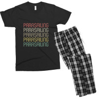 Retro Style Parasailing Design Men's T-shirt Pajama Set | Artistshot