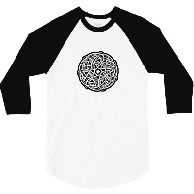 Celtic Keltisch Mandala Knoten Knot Runen Thor Kreuz Cross Funny 3/4 Sleeve Shirt Designed By Ismi