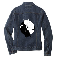 Eternal Cat Love Ladies Denim Jacket | Artistshot