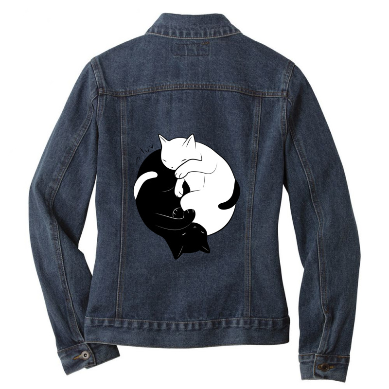 Eternal Cat Love Ladies Denim Jacket by PaulDupuy | Artistshot