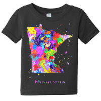 Minnesota Map Baby Tee | Artistshot