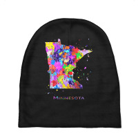 Minnesota Map Baby Beanies | Artistshot