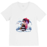 Two Ghost Cute Perone V-neck Tee | Artistshot