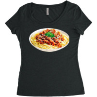 Spaghetti Bolognese Meatball Costume Last Minute Halloween Women's Triblend Scoop T-shirt | Artistshot