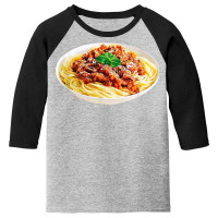 Spaghetti Bolognese Meatball Costume Last Minute Halloween Youth 3/4 Sleeve | Artistshot