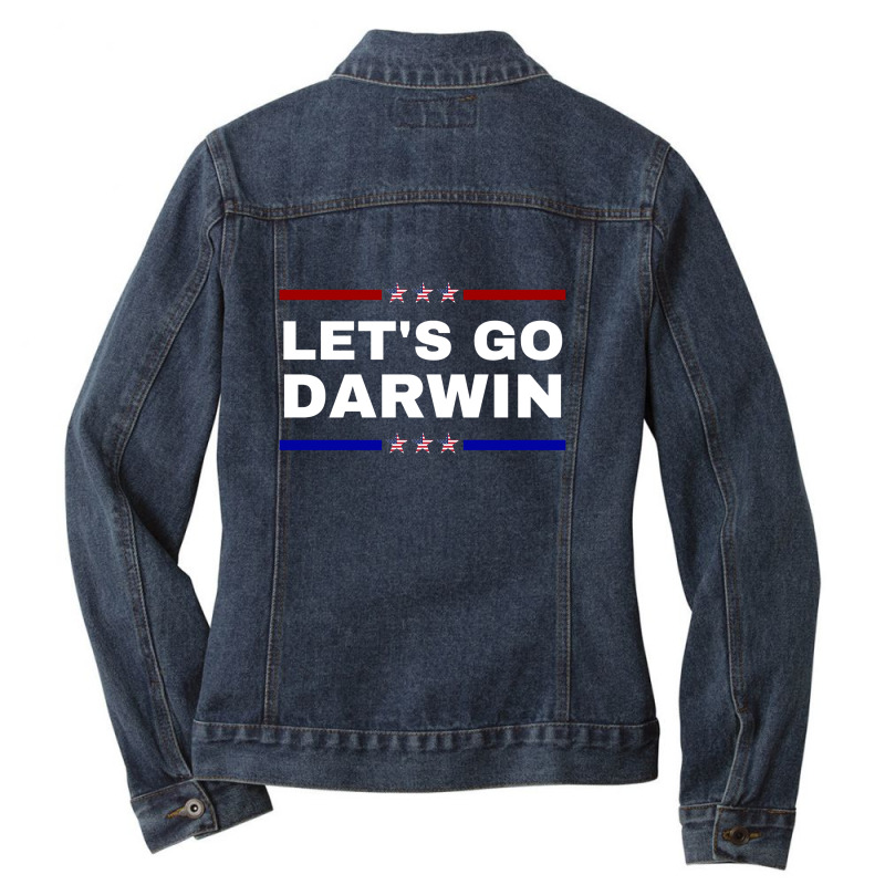 Let's Go Darwin Ladies Denim Jacket by Rart | Artistshot